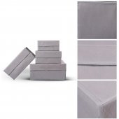 CUTY HOME EV TEKSTİL GRİ ÇOK AMAÇLI KUTU HURÇ-4LÜ SET - 1
