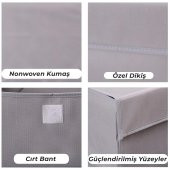 CUTY HOME EV TEKSTİL GRİ ÇOK AMAÇLI KUTU HURÇ-4LÜ SET - 4