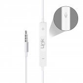 LinkTech H308 Stereo Mikrofonlu 3.5mm Kablolu Kulaklık Beyaz - 2