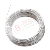 Araç Cam Kriko Tamiri için 7x7 Çelik Tel Halat Tamir Kablosu Çap: 1.7 mm Uzunluk: 100 metre thumbnail 1