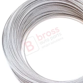 Araç Cam Kriko Tamiri için 7x7 Çelik Tel Halat Tamir Kablosu Çap: 1.6 mm Uzunluk: 100 metre thumbnail 2