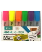 Cengo 6lı Fosforlu Kalem Neon Renkler ve Pastel Renkler 2 Set - 2