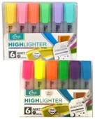 Cengo 6lı Fosforlu Kalem Neon Renkler ve Pastel Renkler 2 Set - 1