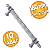 Polavit 160 Mm (SERT PLASTİK) Gri Mobilya Çekmece Mutfak Dolap Dolabı Kulpu Kulbu Kulpları (10 ADET) - 7