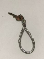 Beilys Swarovski Taşlı Işıl Işıl Parlayan Gümüş Gri Anahtarlık Araba Ev Anahtarlığı - 1