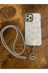 Caseworldtr Swarovski Taşlı Janjanlı Gümüş Telefon Boyun Askısı - 3