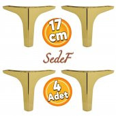 Sedef Lüks Mobilya Kanepe Tv Ünitesi Konsol Koltuk Ayağı 17 Cm Gold Ayakları 4 Adet - 1