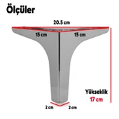 Sedef Lüks Mobilya Kanepe Tv Ünitesi Konsol Koltuk Ayağı 17 Cm Krom Ayakları 4 Adet - 3