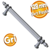 Polavit 128 Mm Gri (SERT PLASTİK) Mobilya Çekmece Mutfak Dolap Dolabı Kulpu Kulbu Kulpları (10 ADET) - 6