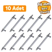 Polavit 96 Mm (SERT PLASTİK) Kulp Mobilya Çekmece Mutfak Dolap Dolabı Kulpu Kulbu Kulpları (10 ADET) - 1