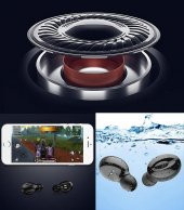 Coofbe Bluetooth Vers.5.0 Dijital Ekranlı Şarj Kutulu Bluetooth Kulaklık Suya Dayanıklı Dokunmatik - 4