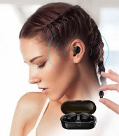 Coofbe Bluetooth Vers.5.0 Dijital Ekranlı Şarj Kutulu Bluetooth Kulaklık Suya Dayanıklı Dokunmatik - 9