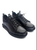 Marcomen 18366 Erkek Streç Hakiki Deri Siyah Casual Ayakkabı - 2