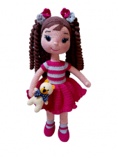 Oyuncaklı Çiçek Bebek Amigurumi Organik Oyuncak - 2