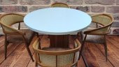 Masa Anıt ST 90185  Modern Hasır Sandalye Takım Model MDF Tabla Beyaz El yapım - 2