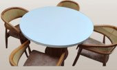 Masa Anıt ST 90185  Modern Hasır Sandalye Takım Model MDF Tabla Beyaz El yapım - 3