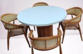 Masa Anıt ST 90185  Modern Hasır Sandalye Takım Model MDF Tabla Beyaz El yapım - 9
