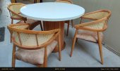 Masa Anıt ST 90185  Modern Hasır Sandalye Takım Model MDF Tabla Beyaz El yapım - 10