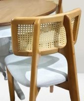 Masa 90182 Sandaly Tk 90182 Ihlamur Baba Ayak MDF Tabla 120 Beyaz Ceviz El yapım - 2