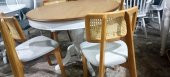 Masa 90182 Sandaly Tk 90182 Ihlamur Baba Ayak MDF Tabla 120 Beyaz Ceviz El yapım - 9