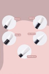 Tırnak Süsleme Nail Art 5li Fırça Seti Renkli Taşlı - 3