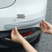 Tampon Koruma Gri Karbon Kabartma Şerit Seti 2li Tampon Koruyucu Şerit Her Araca Uyumludur - 3