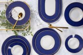 Porland Madeleine Lacivert 27 Parça 6 Kişilik Yemek Takımı  04A+P021967 - 1