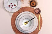 Porland Madeleine Bej 27 Parça 6 Kişilik Yemek Takımı  04A+P021966 - 1