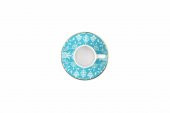 Porland Glamorous Turkuaz Tabaklı Kahve Fincanı 8Scc  04A+P021741 - 3