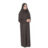KOYU KAHVERENGİ FERMUARSIZ NAMAZ ELBİSESİ - 1