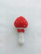 Mantar Çıngırak Amigurumi Organik Oyuncak - 1