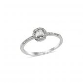 0,22 Karat Pırlanta Baget Yüzük - 1