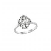 0,20 KARAT PIRLANTA BAGET YÜZÜK - 1