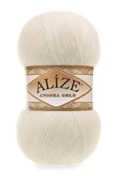 Alize Angora Gold Örgü İpi Krem 5'Li Paket ( 01 ) - 1