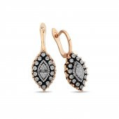 0,30 KARAT ELMAS MARKİZ KÜPE - 1