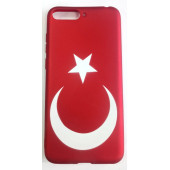 Huawei Y6 2018 Türk Bayrağı Yumuşak Slikon Kılıf - 1