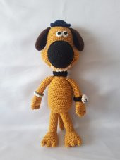 Koyun Shaun Köpeği Amigurumi Organik Oyuncak - 1
