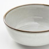 4 Lü Kase Seti Gri Renk 14 cm MeridyenDukkan Stoneware, Renkli Sır - 2