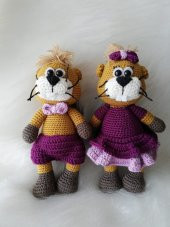 Bay ve Bayan Kunduz Amigurumi Organik Oyuncak - 1