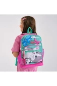 Coral High Su Yeşili Pembe Kedi Desenli 2'li Okul Çanta Seti - Kız Çocuk thumbnail 2