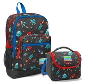 Coral High Uzay Baskılı Erkek Çocuk İlköğretim Okul Sırt Çantası ve Beslenme Çanta Seti thumbnail 1