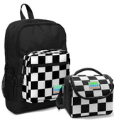 Coral High Erkek Çocuk İlkokul Okul Sırt Çantası ve Beslenme Çanta Seti - Siyah Damalı thumbnail 1