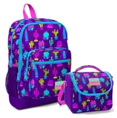Coral High İlkokul Çantası ve Beslenme Seti Mor Kaktüs Kız Çocuk thumbnail 1