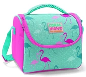 Coral High Okul Çantası ve Beslenme Çantası Seti - Kız Çocuk Yeşil Flamingo - USB Soketli thumbnail 4