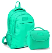 Coral High Okul Sırt Çantası ve Beslenme Çantası Kız Çocuk Yeşil - 1