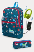 Coral High Uzay Desenli USB'li 2'li Okul Çanta Seti - Erkek Çocuk thumbnail 1