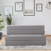 Homedius Melisa Çift Kişilik Katlanır Yatak Katlanır Koltuk  Gri Çift - 3