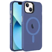 Smcase Apple iPhone 13 Kılıf Flex Tuşlu Magsafeli C-Pro Arkası Buzlu Transparan - 9