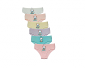 6lı Baskılı Pamuklu Kız Çocuk Külot thumbnail 2