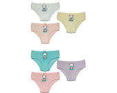 6lı Baskılı Pamuklu Kız Çocuk Külot thumbnail 3